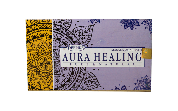 Благовоние пыльцовое "Aura Healing" (Deepika), 15 гр, 12 уп./коробке, Индия, (Б-03-11)