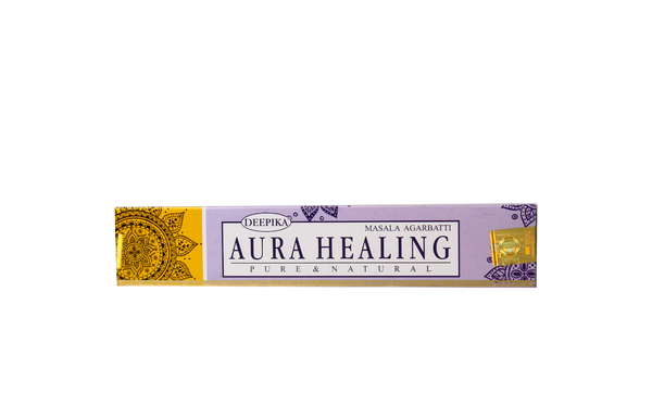 Благовоние пыльцовое "Aura Healing" (Deepika), 15 гр, 12 уп./коробке, Индия, (Б-03-11)
