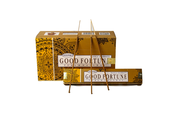 Благовоние пыльцовое Good Fortune-Везение, (Deepika), 15 гр, 12 уп./коробке, Индия, (Б-03-10)