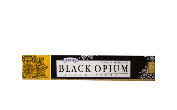 Благовоние пыльцовое Black Opium-Чёрный Мак /Опиум , (Deepika), 15 гр, 12 уп./коробке, Индия, (Б-03-09)