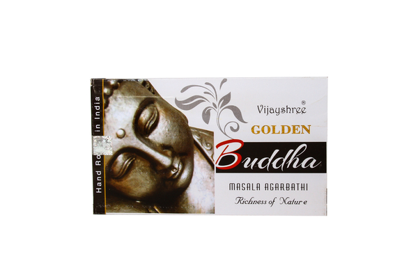 Благовоние пыльцовое Golden Buddha-Золотой Будда ("Vijayshree"), 15 гр, 12 шт. в коробке (б-31-14)