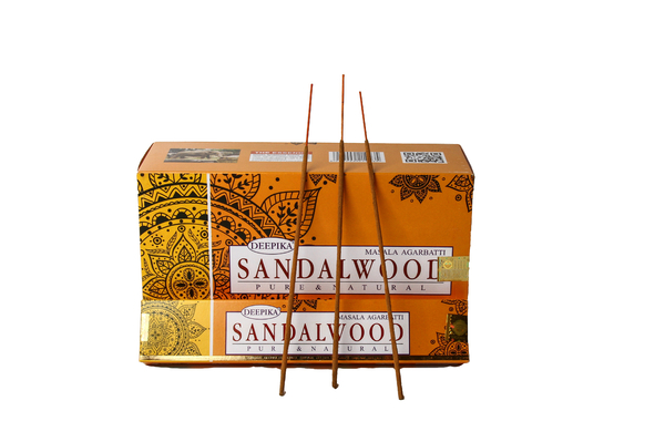 Благовония пыльцовое Sandalwood - Сандаловое дерево, (Deepika),15 гр ,12 уп/ коробке, Индия, (Б-03-08)