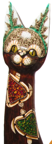 Кот коричневый с двумя черепахами из стекла ( к-944, к-945, к-946)
