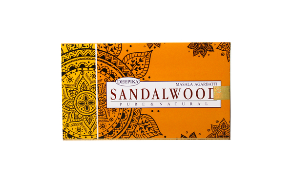 Благовония пыльцовое Sandalwood - Сандаловое дерево, (Deepika),15 гр ,12 уп/ коробке, Индия, (Б-03-08)