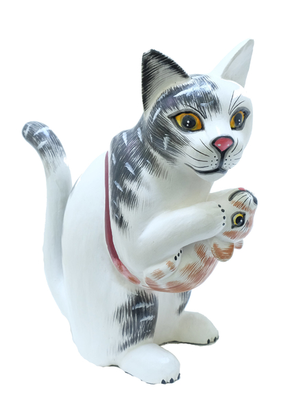 Кот поймал мышку и держит, 3 цвета (кн-90)