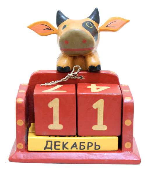 Календарь с висячим на веревочке котом, цвета в ассортименте (к-354)