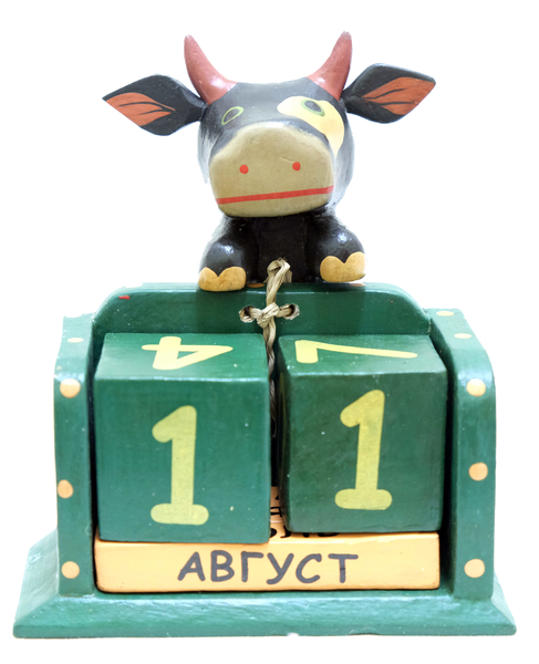 Календарь с висячим на веревочке котом, цвета в ассортименте (к-354)