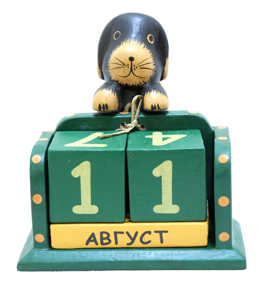 Календарь с висячим на веревочке котом, цвета в ассортименте (к-354)