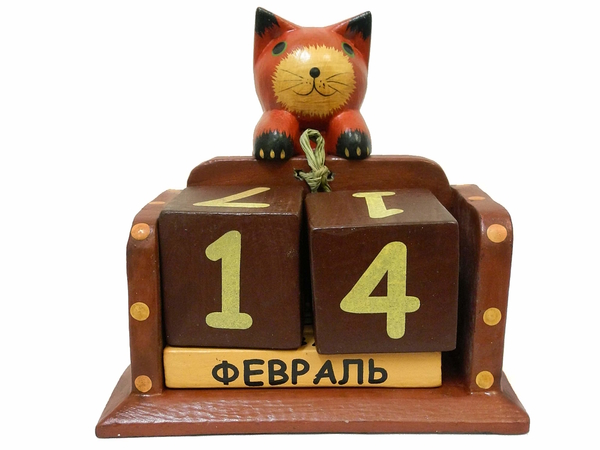 Календарь с висячим на веревочке котом, цвета в ассортименте (к-354)