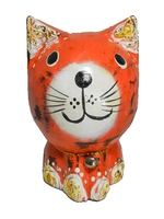 Котик с колокольчиком, антик с краской, 4 цвета (кн-203)