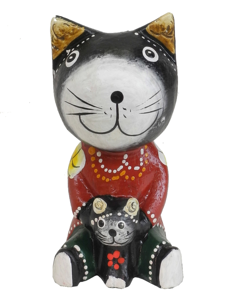 Котик держит котенка, 5 цветов (кн-208)