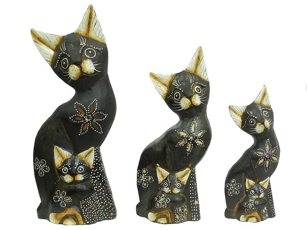 Семья котов с котятами, 4 цвета (кн-160, кн-161, кн-162)
