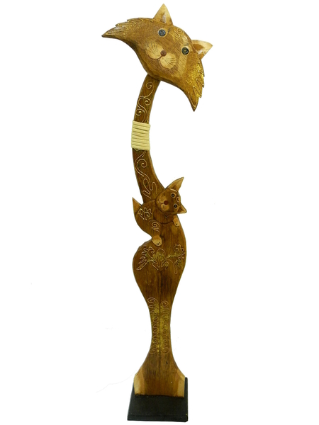Кот плоский высокий с котенком, 3 цвета (к-150)