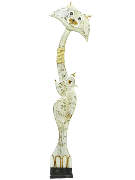 Кот плоский высокий с котенком, 3 цвета (к-150)