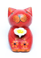 Маленький котик с цветочком в руках, 4 цвета (кн-43)
