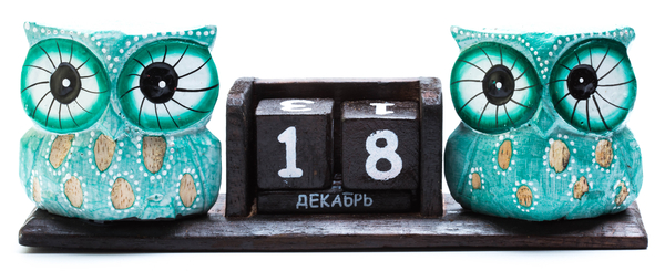 календарь с двумя фигурами совы (ка-40)