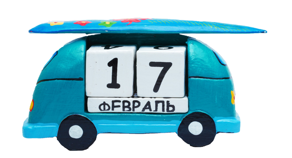 Календарь машинка с серфингом на крыше (ка-47)