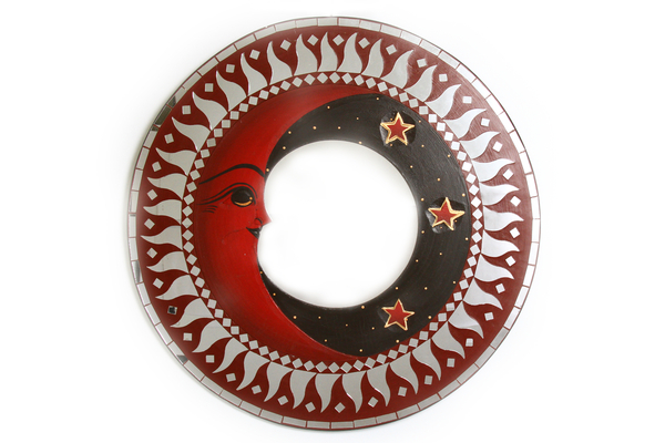 Зеркало с месяцем и звездами, (Индонезия) d-50 см, 6 видов  (си-210)