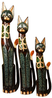 кот коричневый с зеленой бабочкой на груди ( к-953, к-954, к-955)